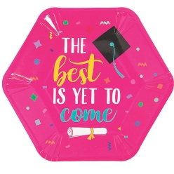 Congrats Girl Graduation Dessert Plates - 8Pk